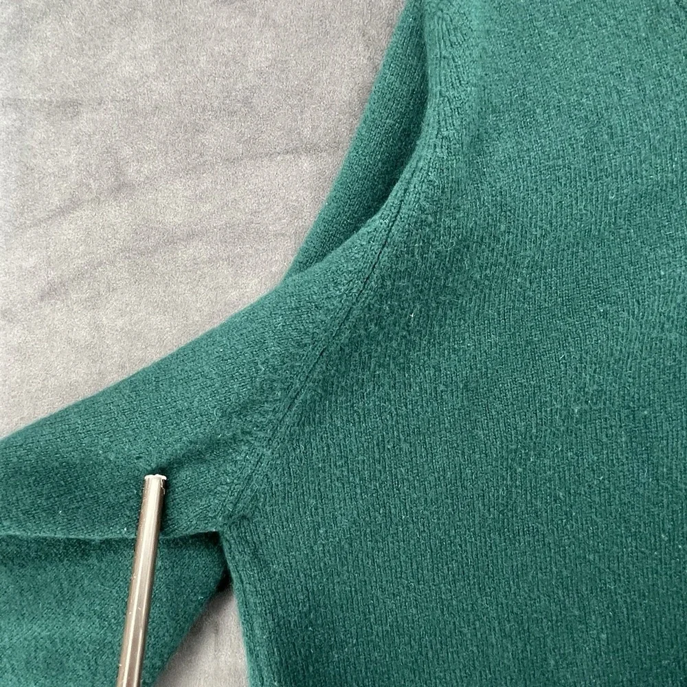 Vintage Club Room 100% Lambswool Green V-Neck Sweater Mens Size L Rare